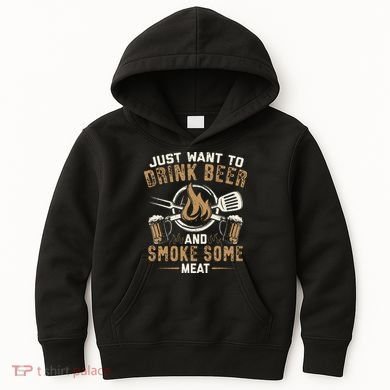 Funny BBQ Grill Chef Grilling Master Barbecue Lover BBQ Kids Hoodie