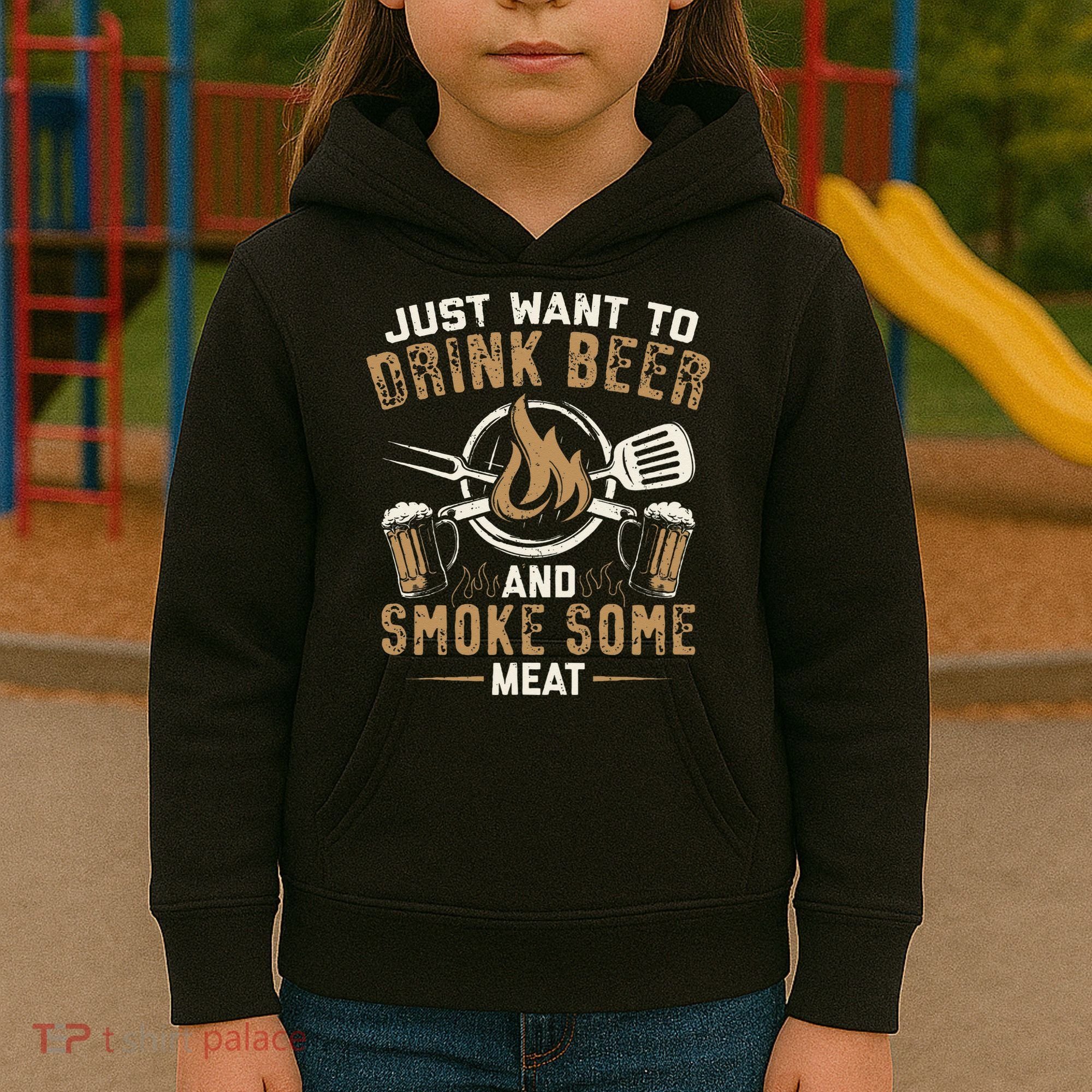 Funny BBQ Grill Chef Grilling Master Barbecue Lover BBQ Kids Hoodie