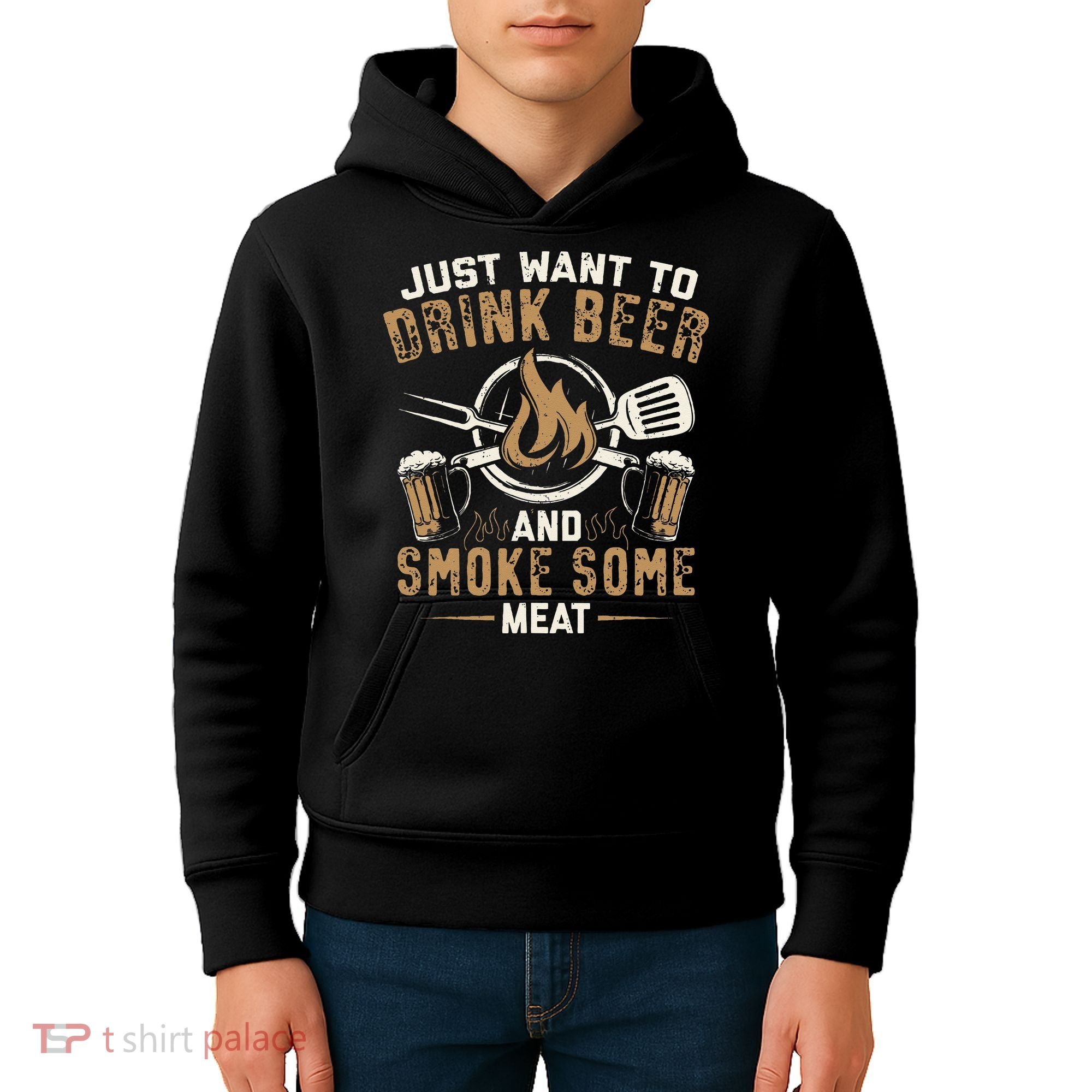 Funny BBQ Grill Chef Grilling Master Barbecue Lover BBQ Kids Hoodie