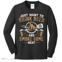 Funny BBQ Grill Chef Grilling Master Barbecue Lover BBQ Kids Long Sleeve Shirt thumb 0