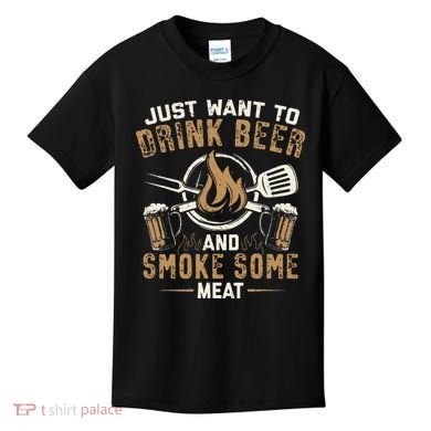 Funny BBQ Grill Chef Grilling Master Barbecue Lover BBQ Kids T-Shirt