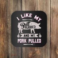 Funny Bbq Grilling Quote Pig Pulled Pork Coaster thumb 0