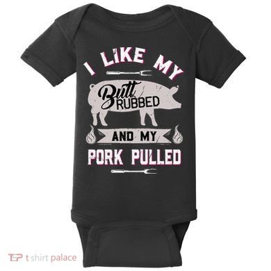 Funny Bbq Grilling Quote Pig Pulled Pork Baby Bodysuit