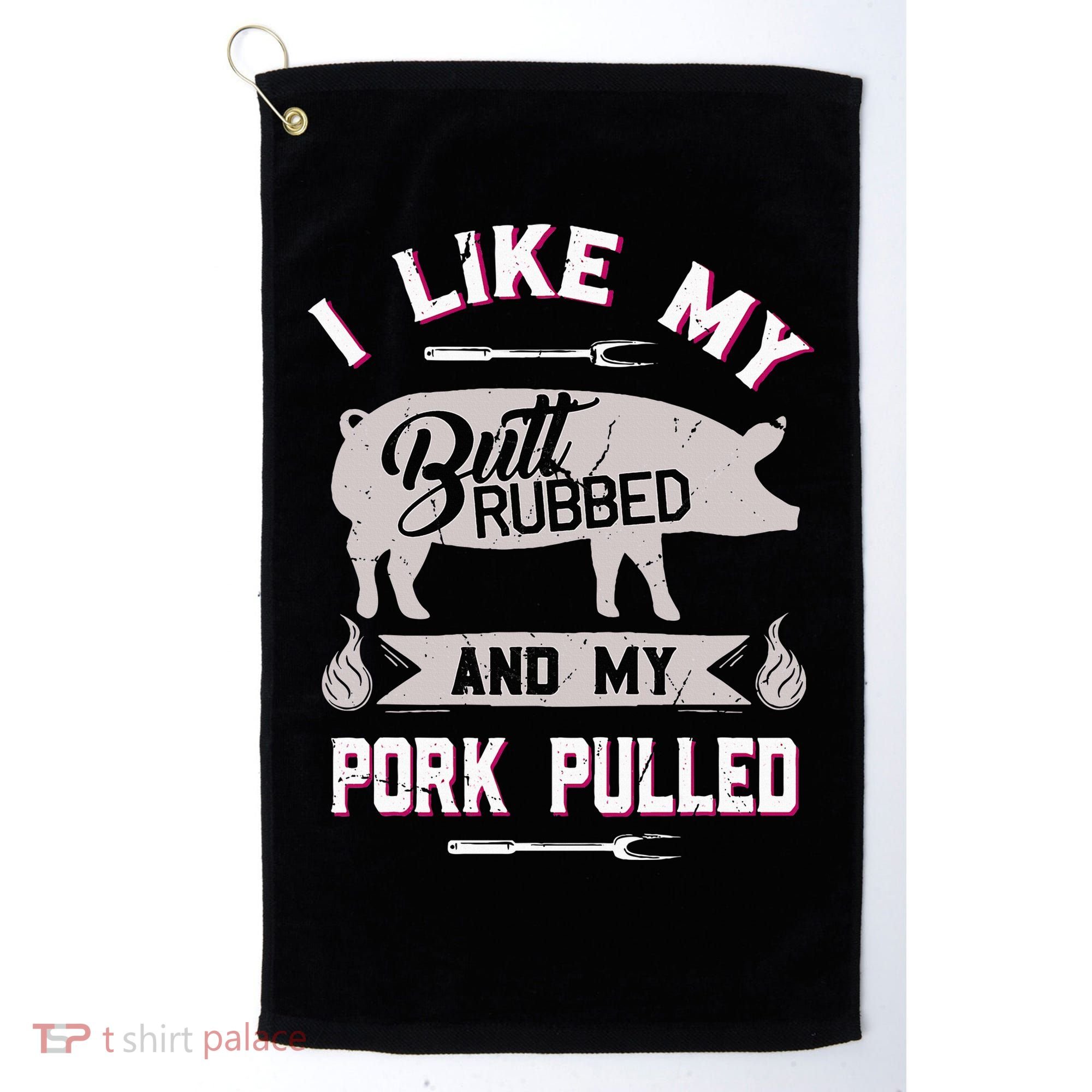 Funny Bbq Grilling Quote Pig Pulled Pork Golf Towel