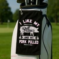 Funny Bbq Grilling Quote Pig Pulled Pork Golf Towel thumb 2
