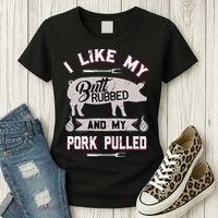 Funny Bbq Grilling Quote Pig Pulled Pork Women's T-Shirt thumb 3