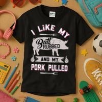Funny Bbq Grilling Quote Pig Pulled Pork Kids T-Shirt thumb 3