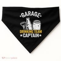 Funny Beer Garage Drinker Garage Drinking Team Captain USA-Made Doggie Bandana thumb 0