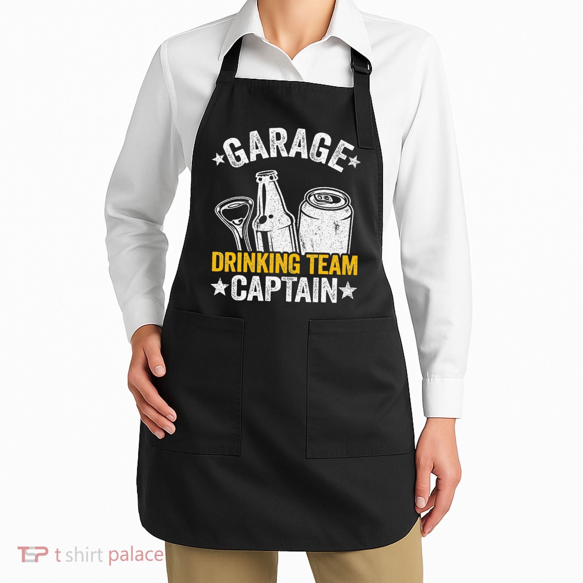 Funny Beer Garage Drinker Garage Drinking Team Captain Apron