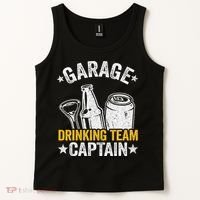 Funny Beer Garage Drinker Garage Drinking Team Captain Tank Top thumb 2