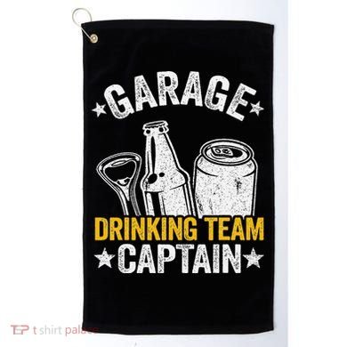 Funny Beer Garage Drinker Garage Drinking Team Captain Golf Towel