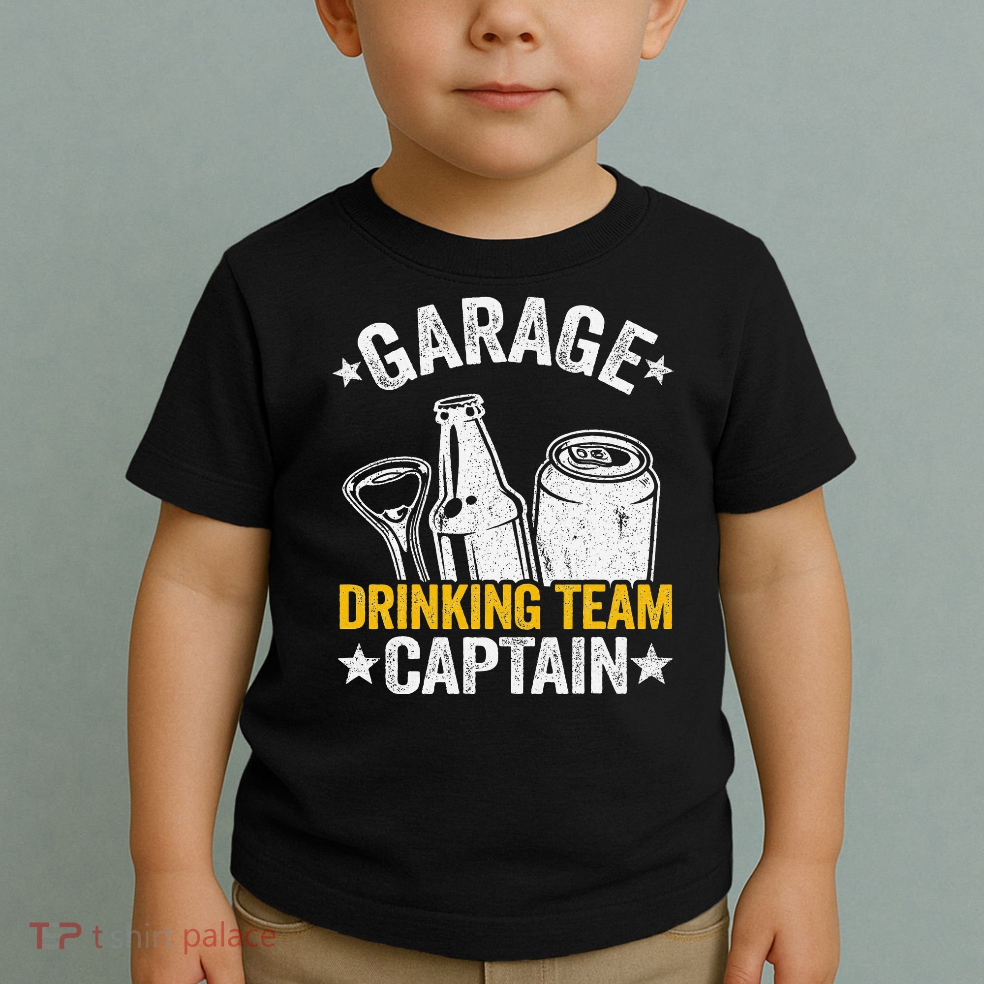 Funny Beer Garage Drinker Garage Drinking Team Captain Toddler T-Shirt