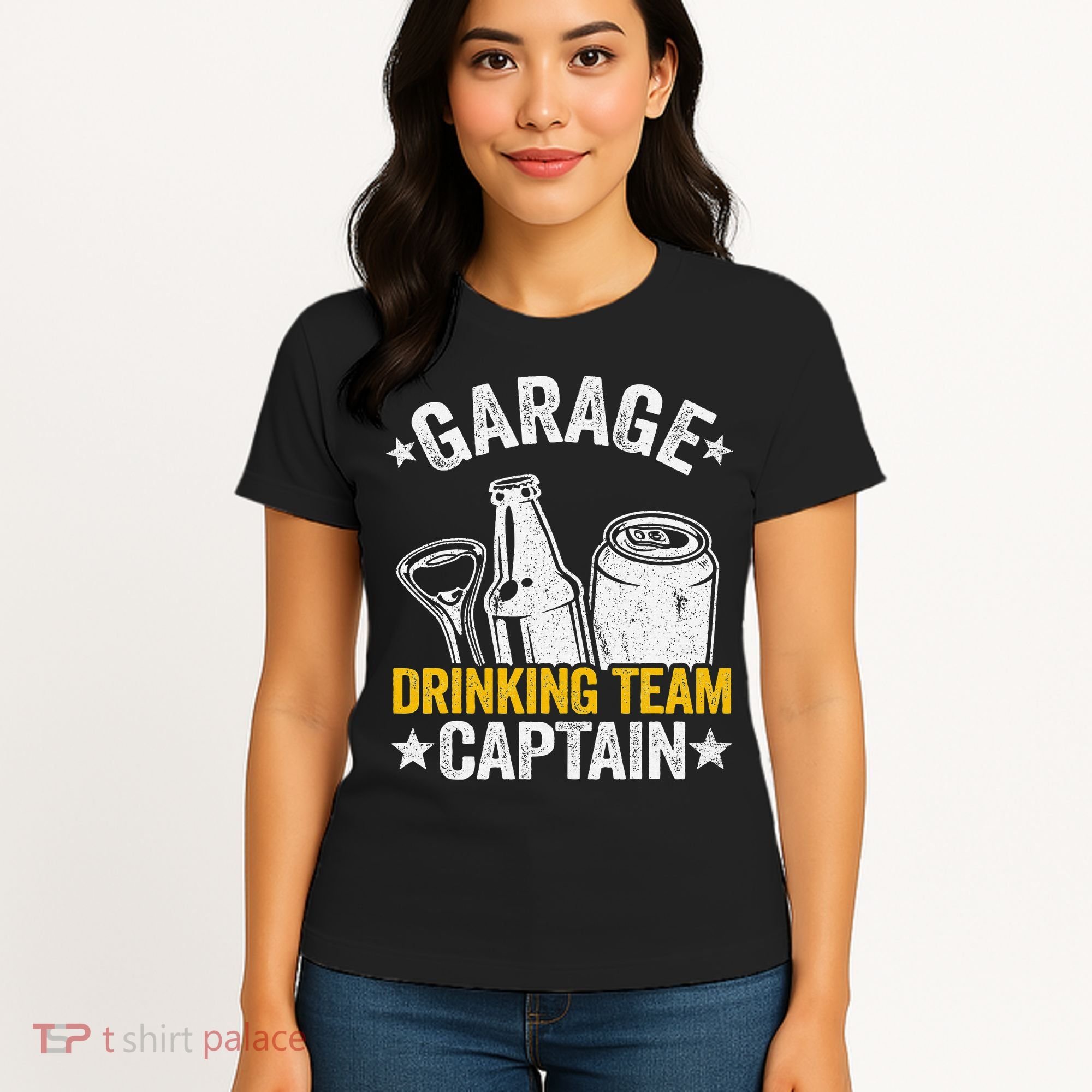 Funny Beer Garage Drinker Garage Drinking Team Captain Women's T-Shirt