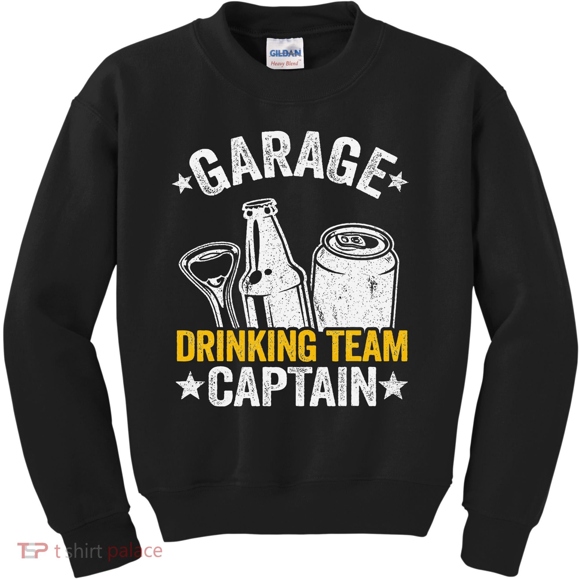 Funny Beer Garage Drinker Garage Drinking Team Captain Kids Sweatshirt