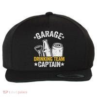 Funny Beer Garage Drinker Garage Drinking Team Captain Wool Snapback Cap thumb 0