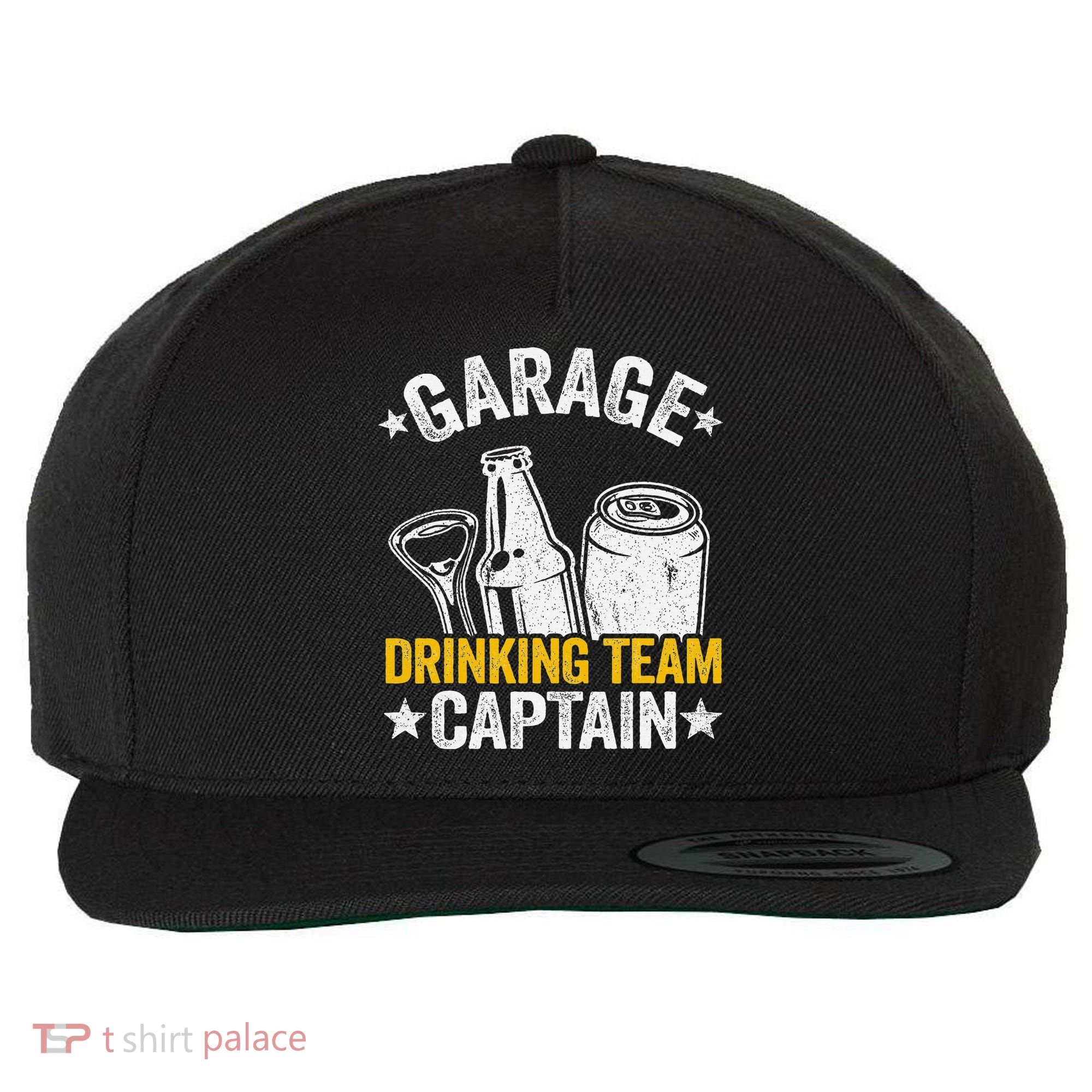 Funny Beer Garage Drinker Garage Drinking Team Captain Wool Snapback Cap