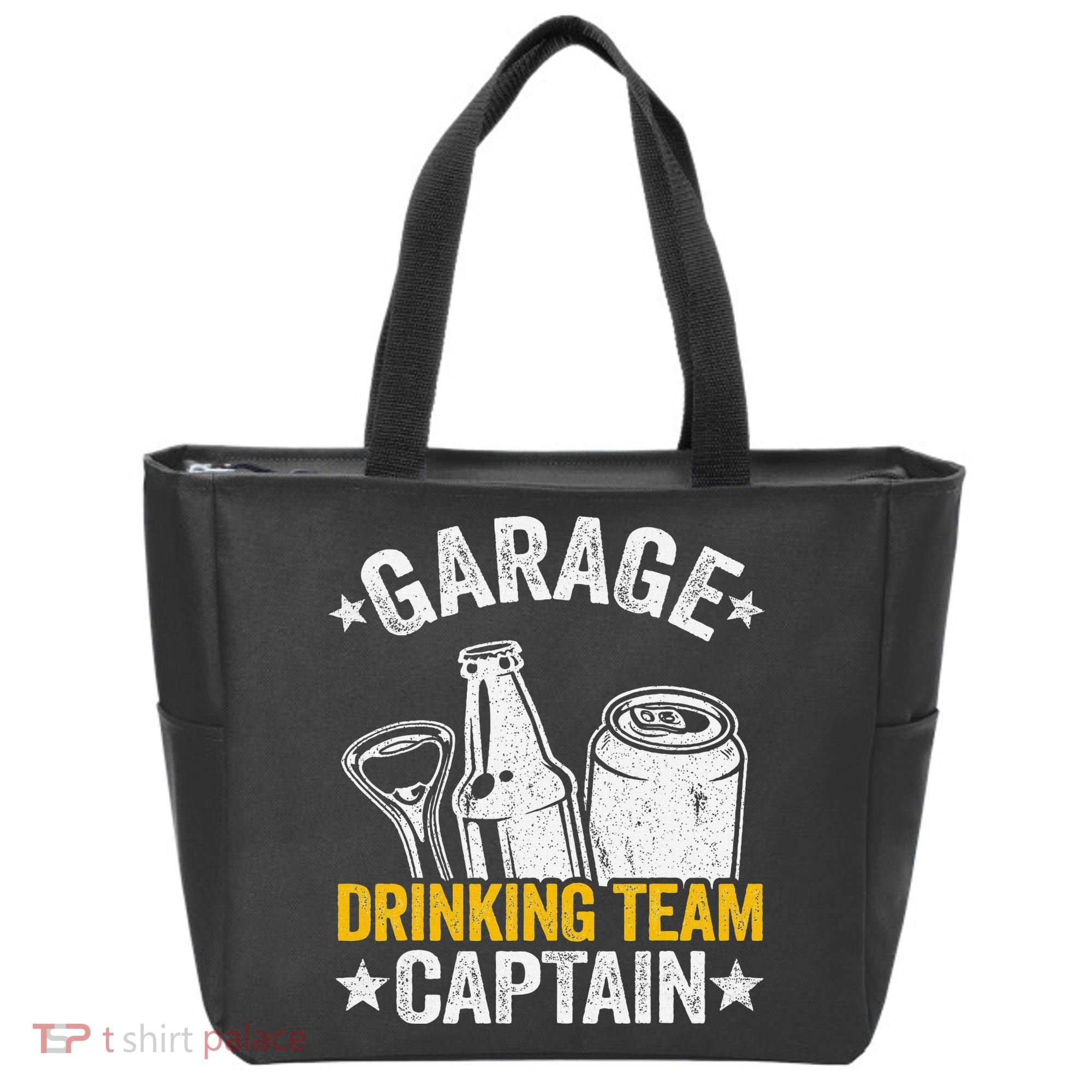 Funny Beer Garage Drinker Garage Drinking Team Captain Tote Bag