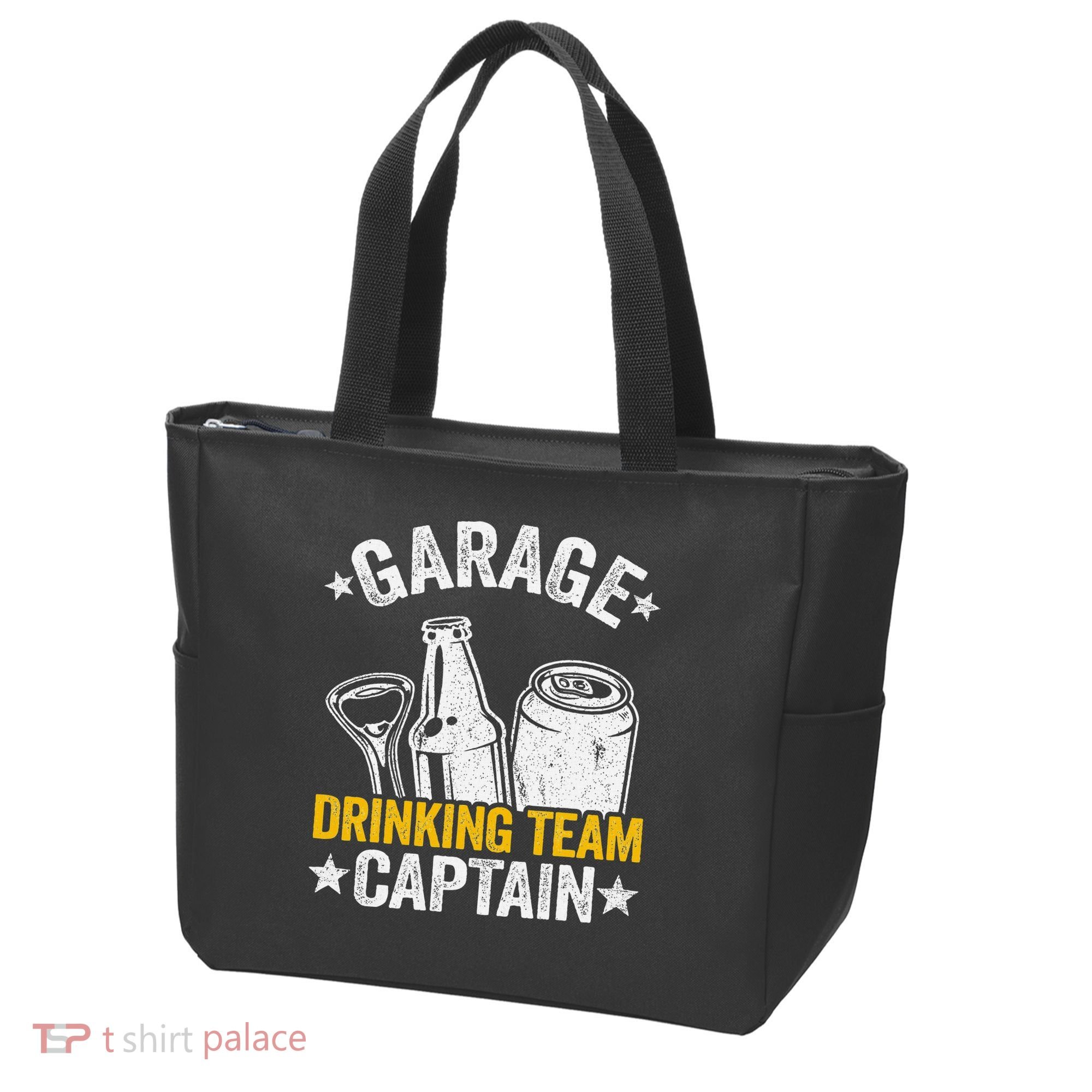Funny Beer Garage Drinker Garage Drinking Team Captain Tote Bag