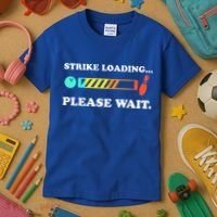 Funny Bowling Gift Strike Loading Please Wait Gift Kids T-Shirt thumb 3