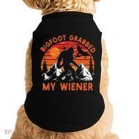 Funny Bigfoot Grabbed My Wiener Retro Bbq Humor Doggie Tank thumb 0