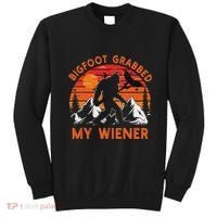 Funny Bigfoot Grabbed My Wiener Retro Bbq Humor Sweatshirt thumb 0
