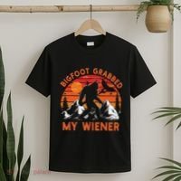 Funny Bigfoot Grabbed My Wiener Retro Bbq Humor T-Shirt thumb 2