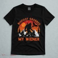 Funny Bigfoot Grabbed My Wiener Retro Bbq Humor T-Shirt thumb 5
