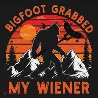 Funny Bigfoot Grabbed My Wiener Retro Bbq Humor T-Shirt thumb 7