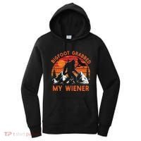 Funny Bigfoot Grabbed My Wiener Retro Bbq Humor Women's Hoodie thumb 0