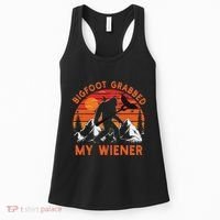 Funny Bigfoot Grabbed My Wiener Retro Bbq Humor Women's Tank Top thumb 0