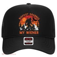 Funny Bigfoot Grabbed My Wiener Retro Bbq Humor Hat thumb 0