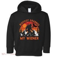 Funny Bigfoot Grabbed My Wiener Retro Bbq Humor Toddler Hoodie thumb 0