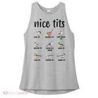 Funny Bird Gift Nice Tits Ornithology Ladies PosiCharge Tri-Blend Wicking Tank thumb 0