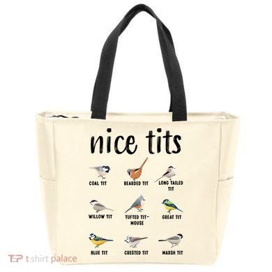 Funny Bird Gift Nice Tits Ornithology Tote Bag