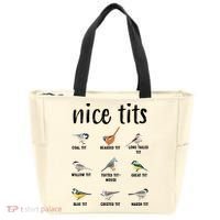 Funny Bird Gift Nice Tits Ornithology Tote Bag thumb 0