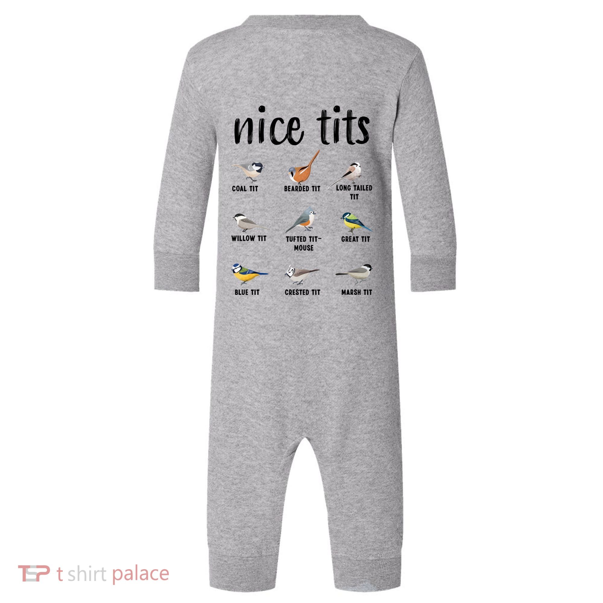 Funny Bird Gift Nice Tits Ornithology Infant Fleece One Piece