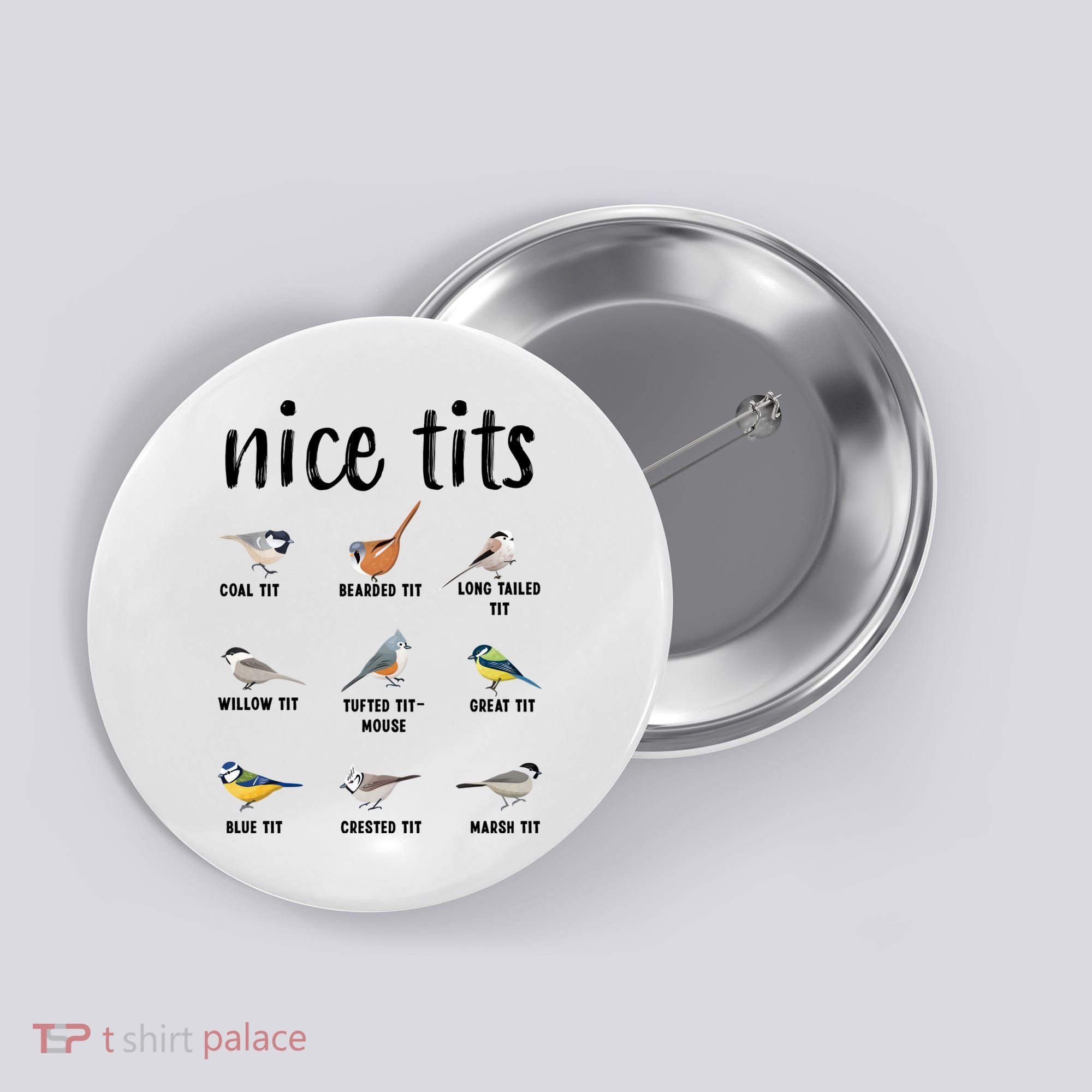 Funny Bird Gift Nice Tits Ornithology Button