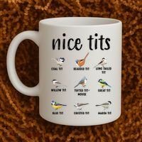 Funny Bird Gift Nice Tits Ornithology Coffee Mug thumb 2
