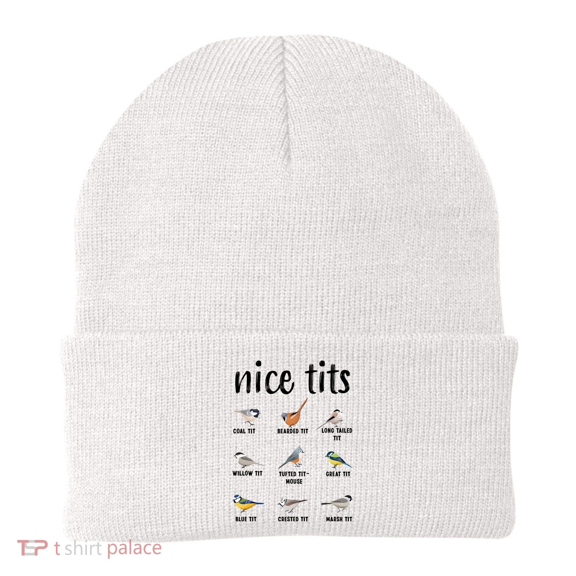 Funny Bird Gift Nice Tits Ornithology Beanie