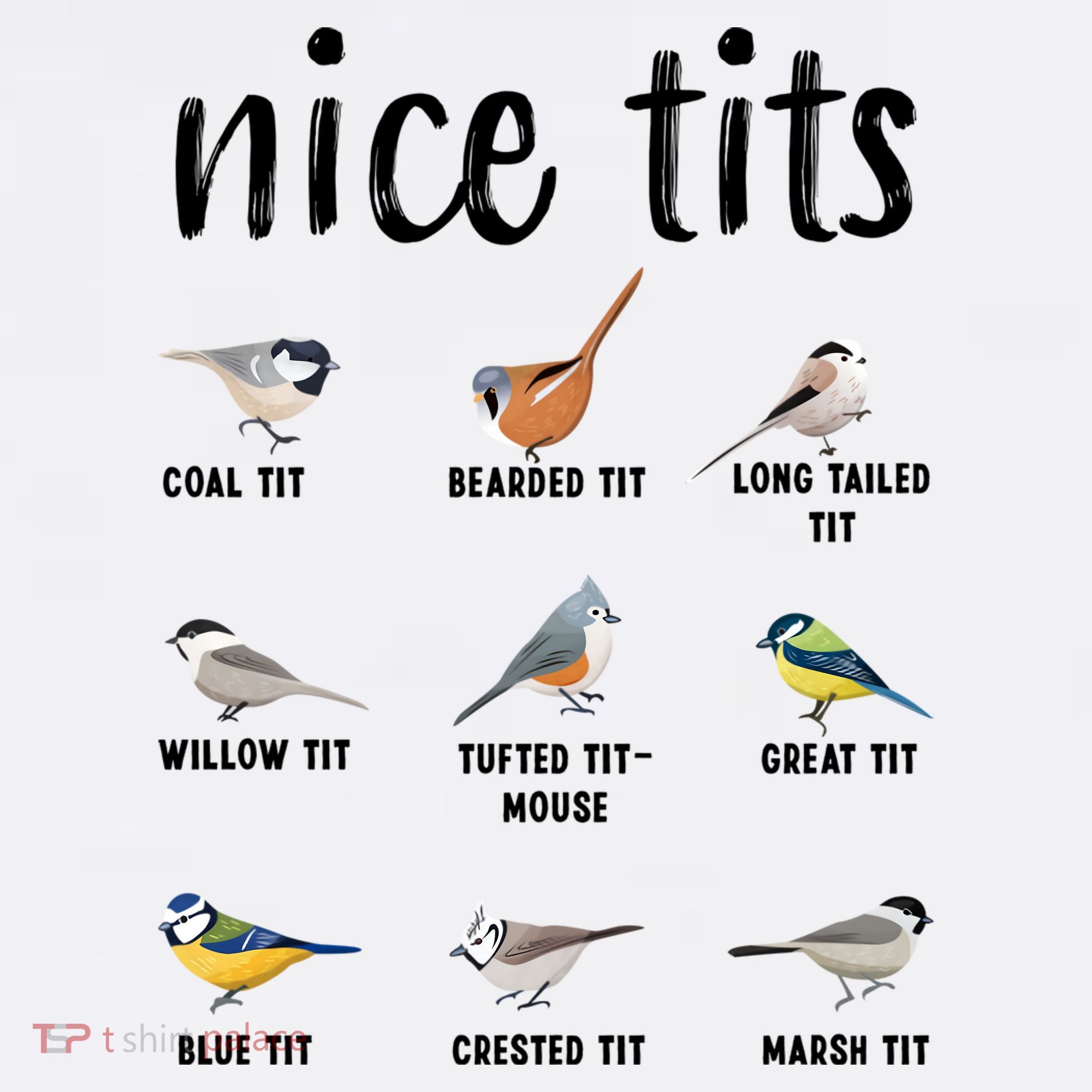 Funny Bird Gift Nice Tits Ornithology Mousepad