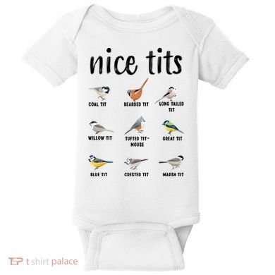 Funny Bird Gift Nice Tits Ornithology Baby Bodysuit
