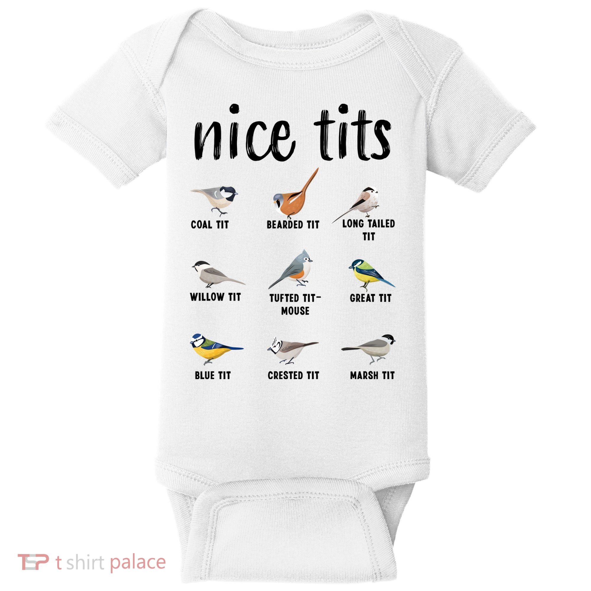 Funny Bird Gift Nice Tits Ornithology Baby Bodysuit