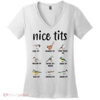 Funny Bird Gift Nice Tits Ornithology Women's V-Neck T-Shirt thumb 0