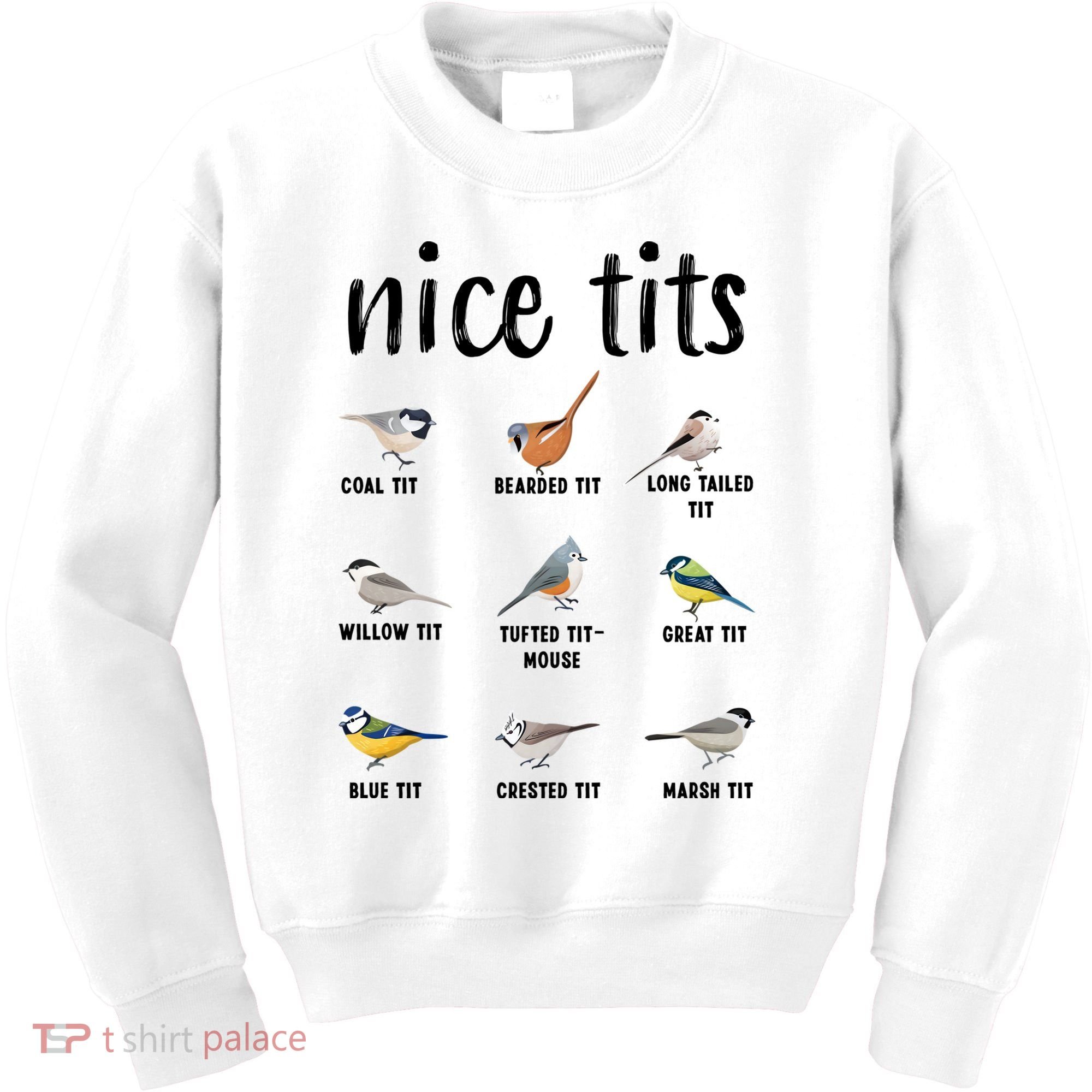 Funny Bird Gift Nice Tits Ornithology Kids Sweatshirt