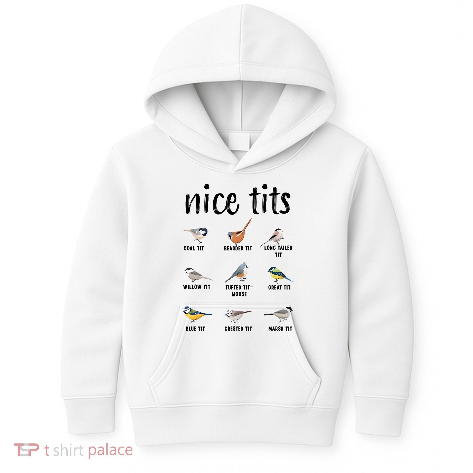 Funny Bird Gift Nice Tits Ornithology Kids Hoodie