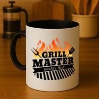 Funny Bbq Grill Master Worlds Best Grillfather Grillers Cute Gift Coffee Mug thumb 4