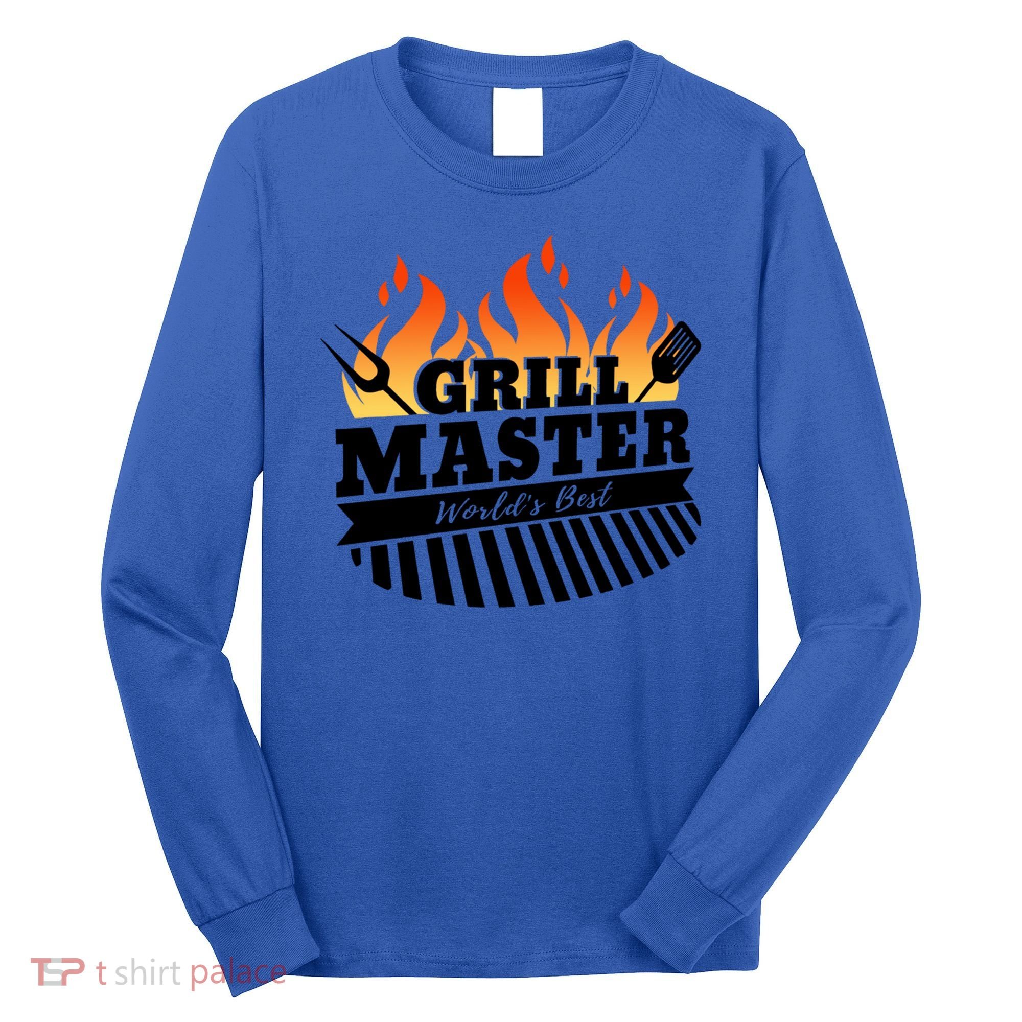 Funny Bbq Grill Master Worlds Best Grillfather Grillers Cute Gift Long Sleeve Shirt