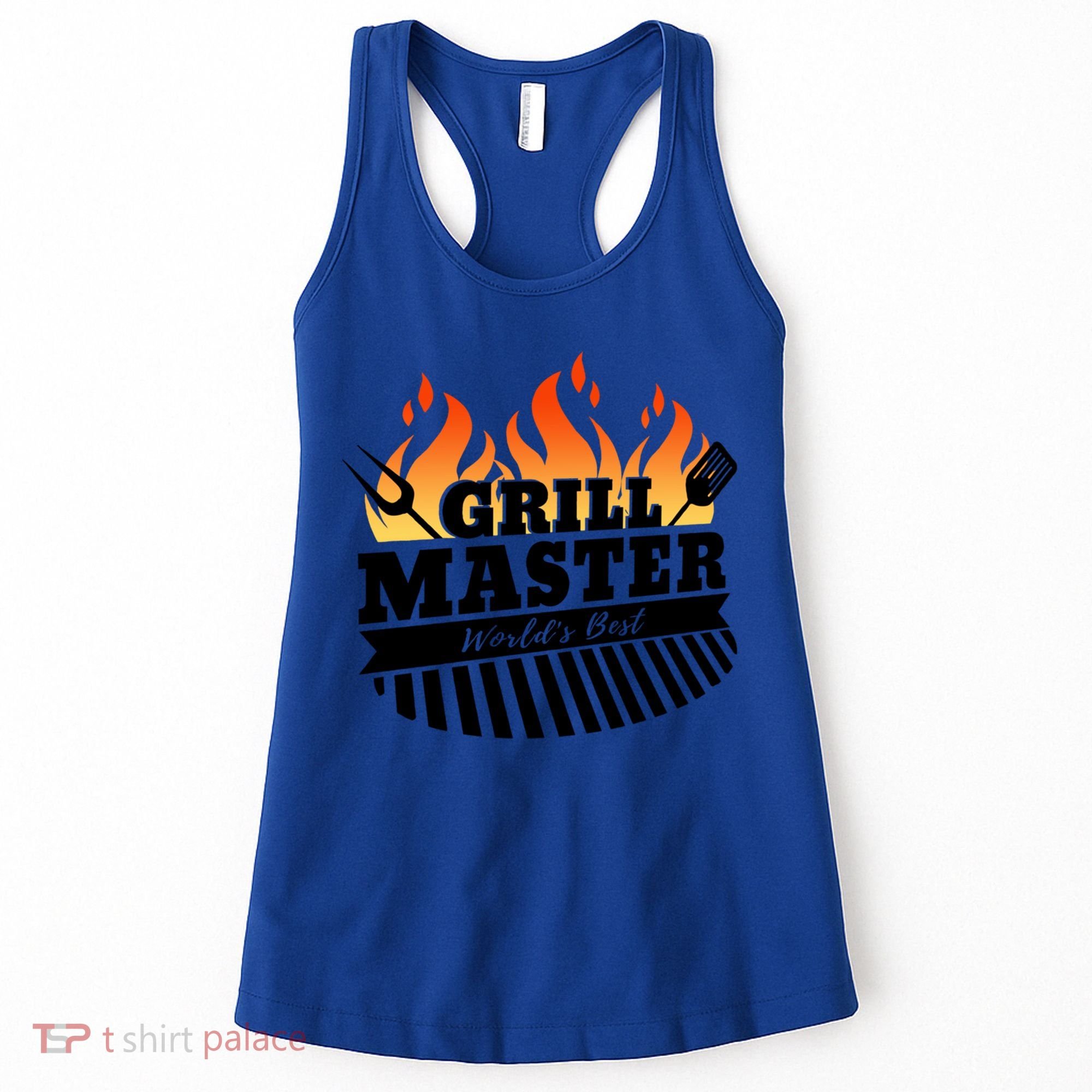 Funny Bbq Grill Master Worlds Best Grillfather Grillers Cute Gift Women's Tank Top