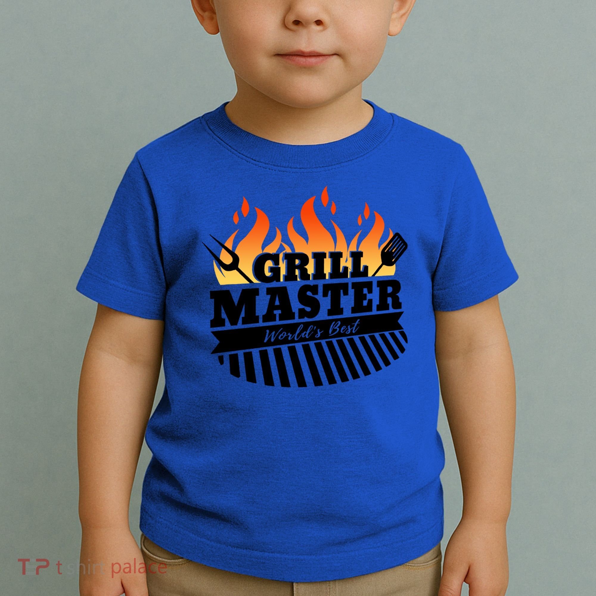 Funny Bbq Grill Master Worlds Best Grillfather Grillers Cute Gift Toddler T-Shirt