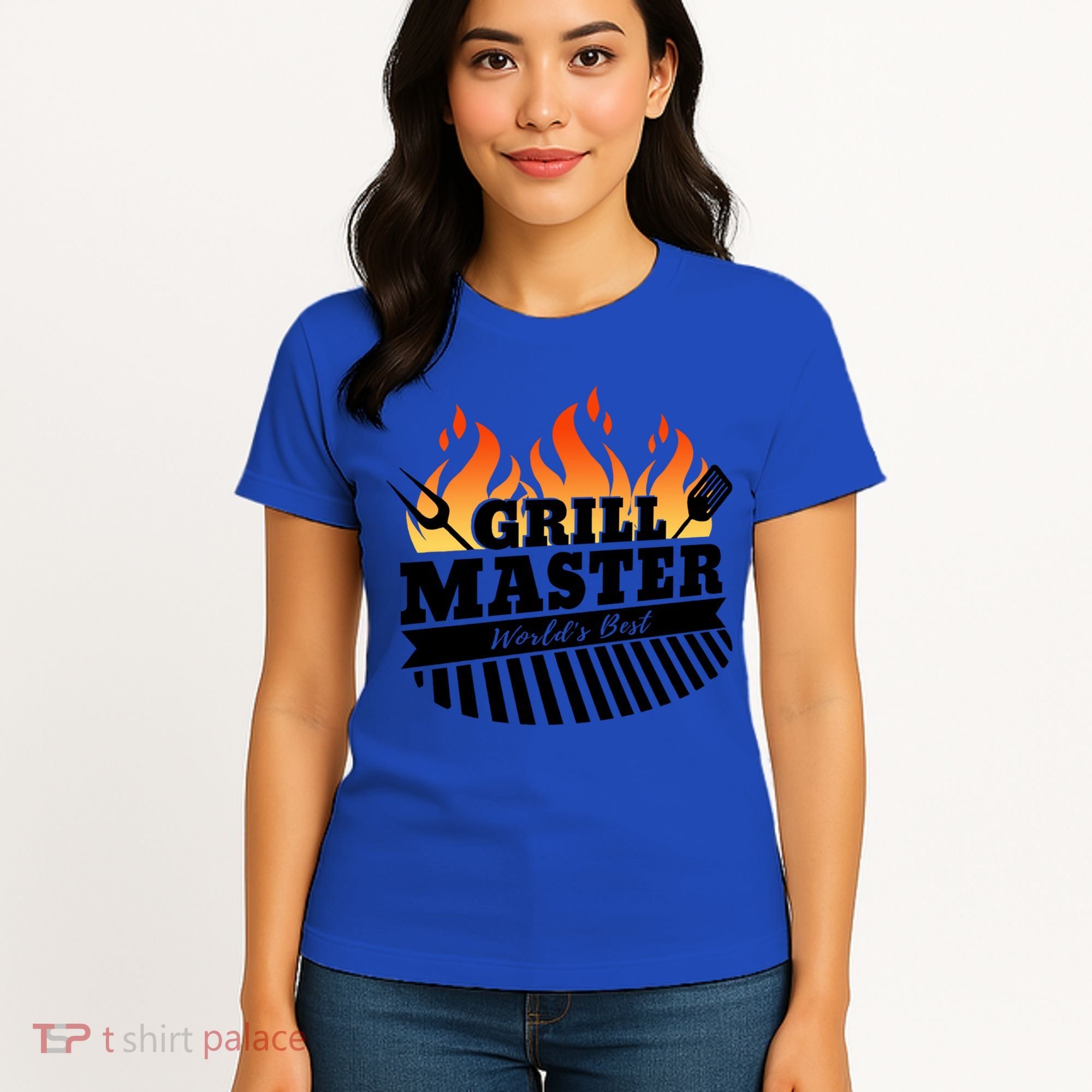 Funny Bbq Grill Master Worlds Best Grillfather Grillers Cute Gift Women's T-Shirt